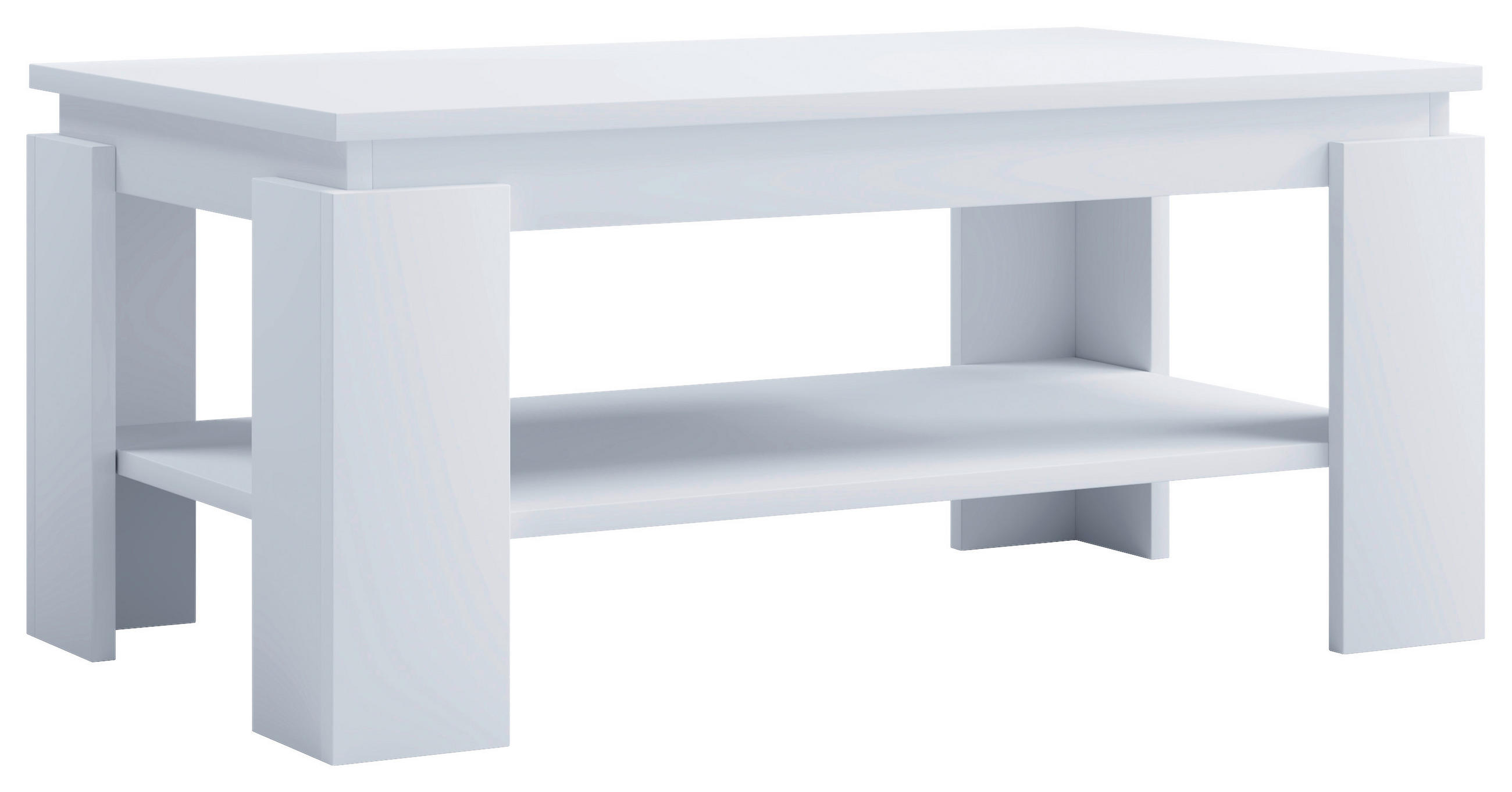 COUCHTISCH 90/53/41 cm rechteckig Weiß  - Weiß, MODERN, Holzwerkstoff (90/53/41cm) - MID.YOU