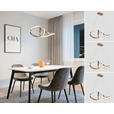 LED-HÄNGELEUCHTE Porec 71/27/150 cm  - Transparent/Cappuccino, Design, Kunststoff/Metall (71/27/150cm) - Novel