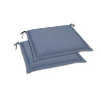 GARTENSITZKISSENSET Uni  - Blau, Basics, Textil (45/5/47cm)