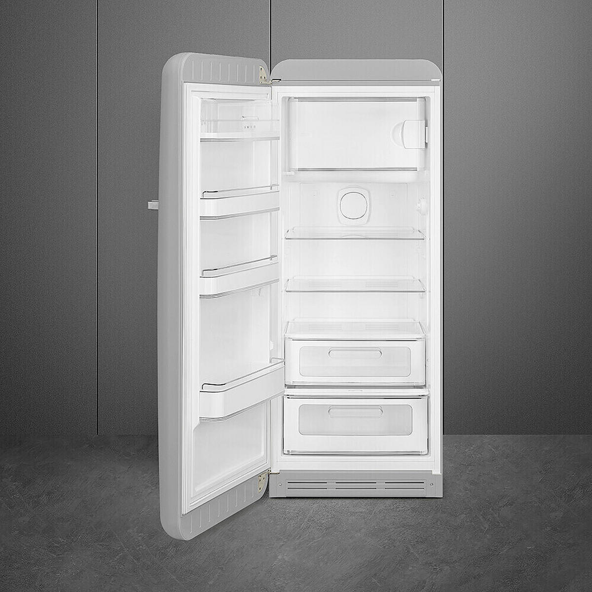 KÜHL-GEFRIER-KOMBINATION FAB28LSV6  - Silberfarben, Trend, Metall (60.1/153/76.8cm) - SMEG