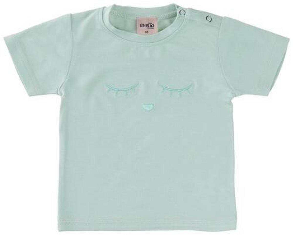 BABYTRÖJA NATURE  - mintgrön, Basics, naturmaterial (74null) - Avelia