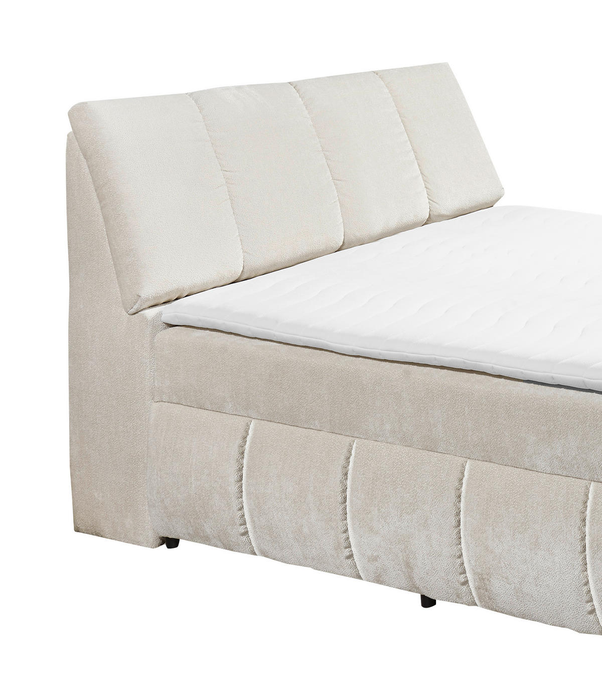 BOXBETT 120/200 cm  in Beige  - Beige/Schwarz, Modern, Holzwerkstoff/Kunststoff (120/200cm) - MID.YOU