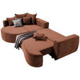 ECKSOFA in Chenille Braun  - Schwarz/Braun, Design, Kunststoff/Textil (194/307cm) - Carryhome