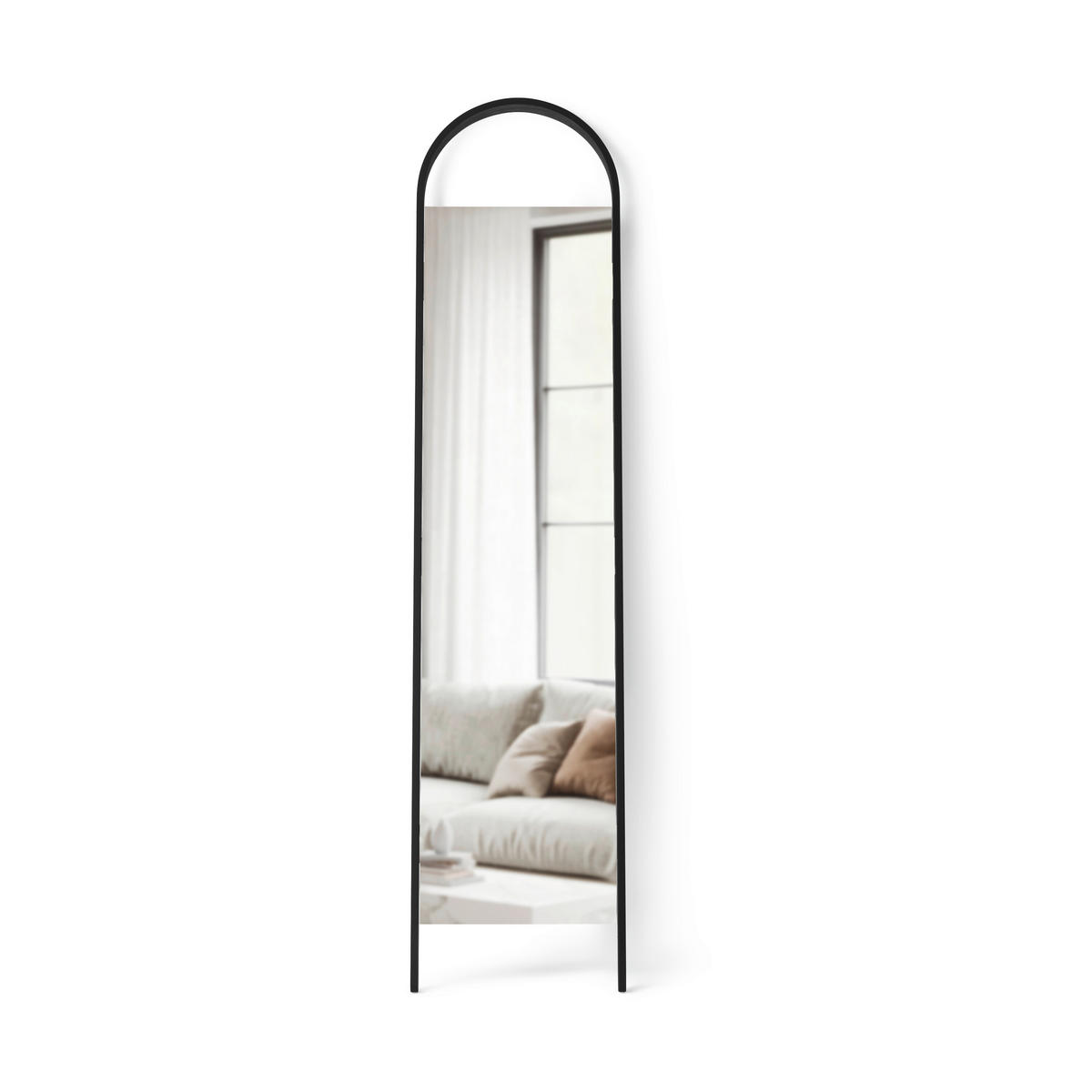 GOLVSPEGEL 5,1/195,9/45,4 cm    - svart, Klassisk, trä (5,1/195,9/45,4cm) - Umbra
