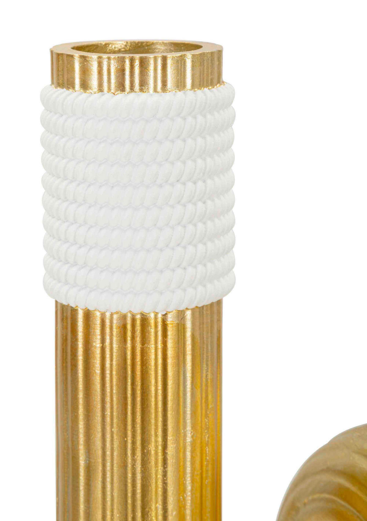 Vase Bann Big  - Goldfarben/Weiß, Basics, Kunststoff (14.5/25/13cm)