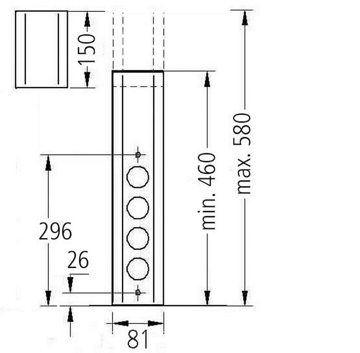 STECKDOSENELEMENT - Schwarz, Basics, Metall (51/10,5/8cm) - HKT