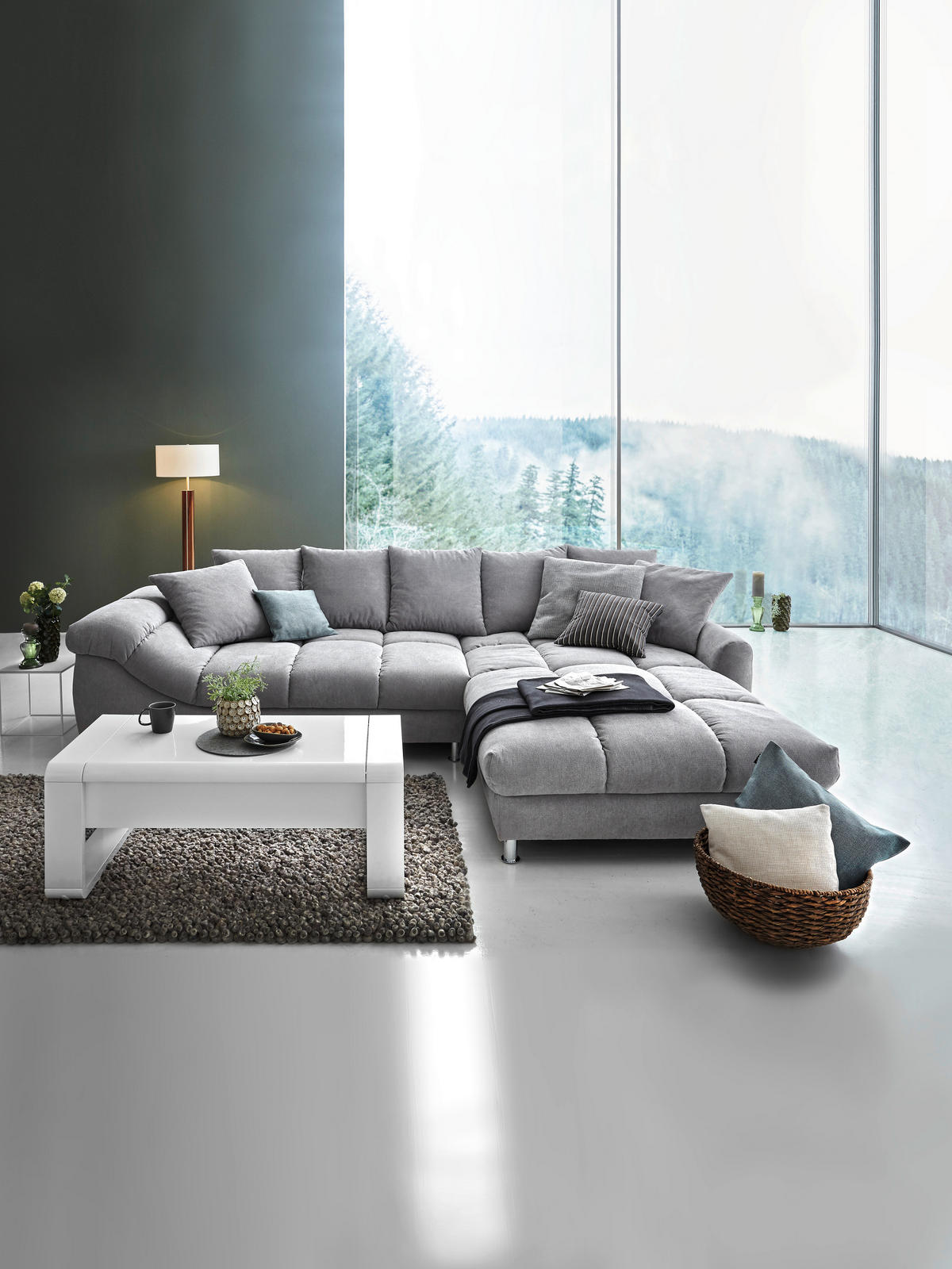 COUCHTISCH 115/60/45-71 cm rechteckig Weiß Hochglanz  - Weiß Hochglanz/Weiß, Design, Holzwerkstoff/Metall (115/60/45-71cm) - Hom`in