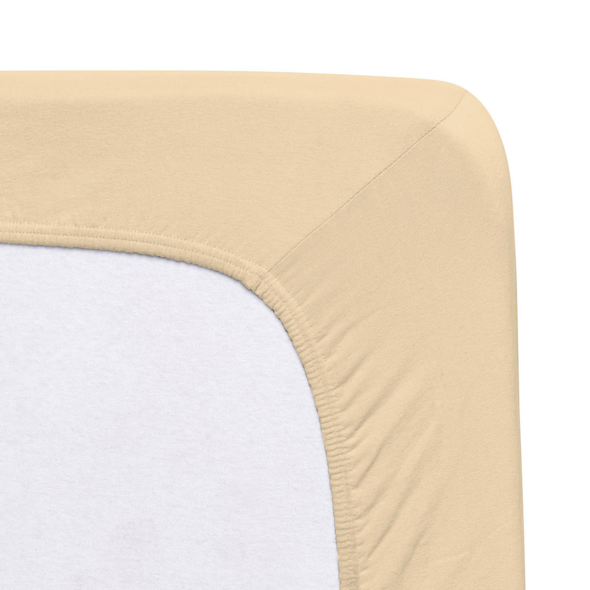SPANNLEINTUCH 180-200/200-220 cm Jersey  - Champagner, Basics, Textil (180-200/200-220cm) - Florella