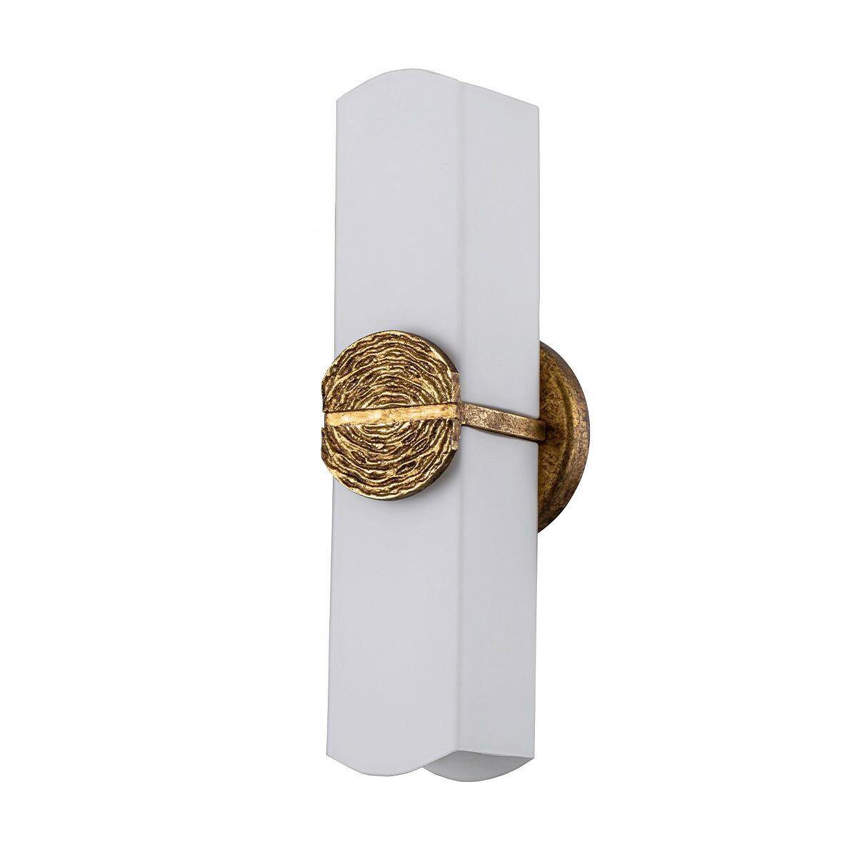 LED-WANDLEUCHTE    - Messingfarben, Design, Glas/Naturmaterialien (41,9/12,7/12,1cm) - Elstead Lighting