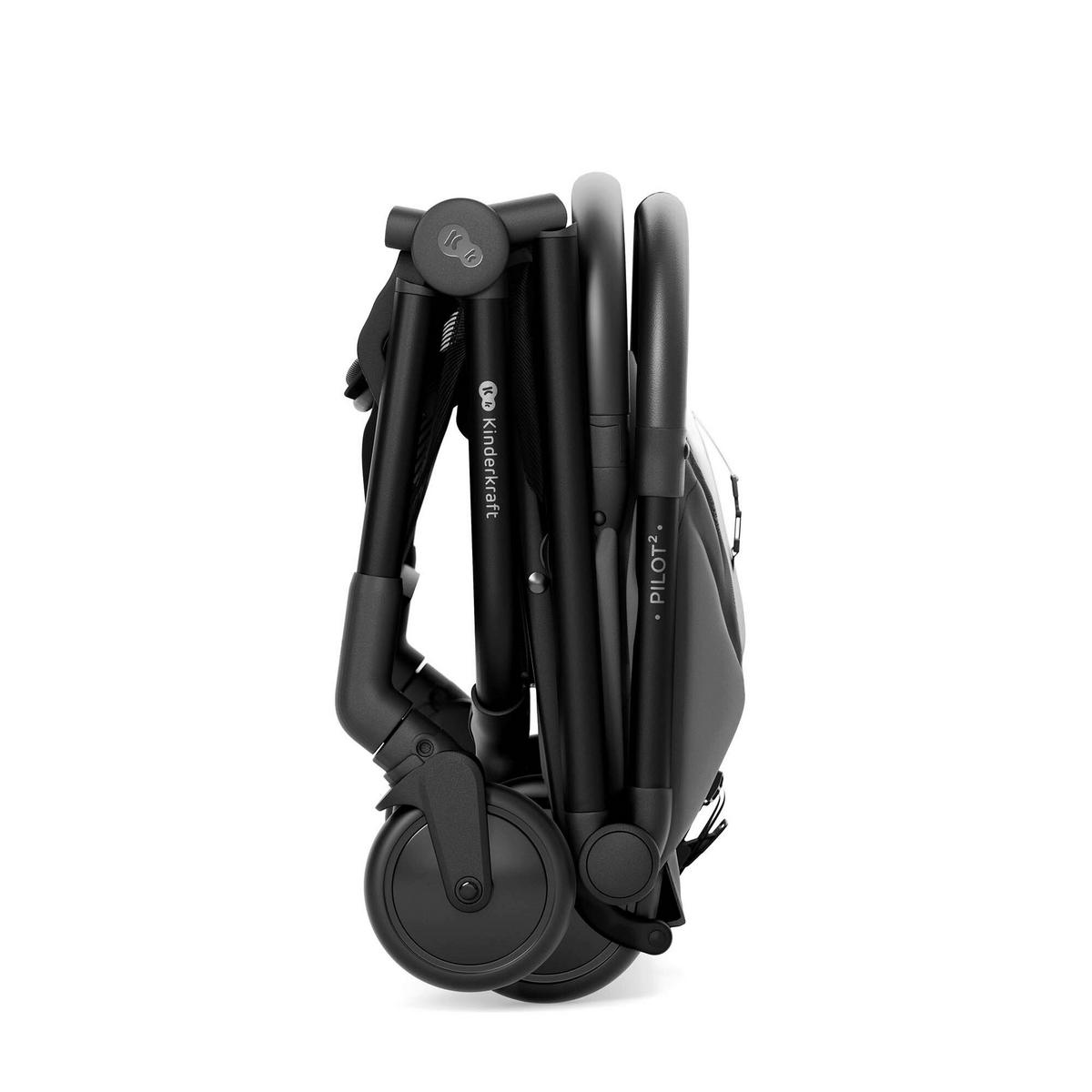 BUGGY Pilot 2  - Schwarz Hochglanz/Hellgrau, Basics, Kunststoff/Textil (101/42/67cm) - Kinderkraft