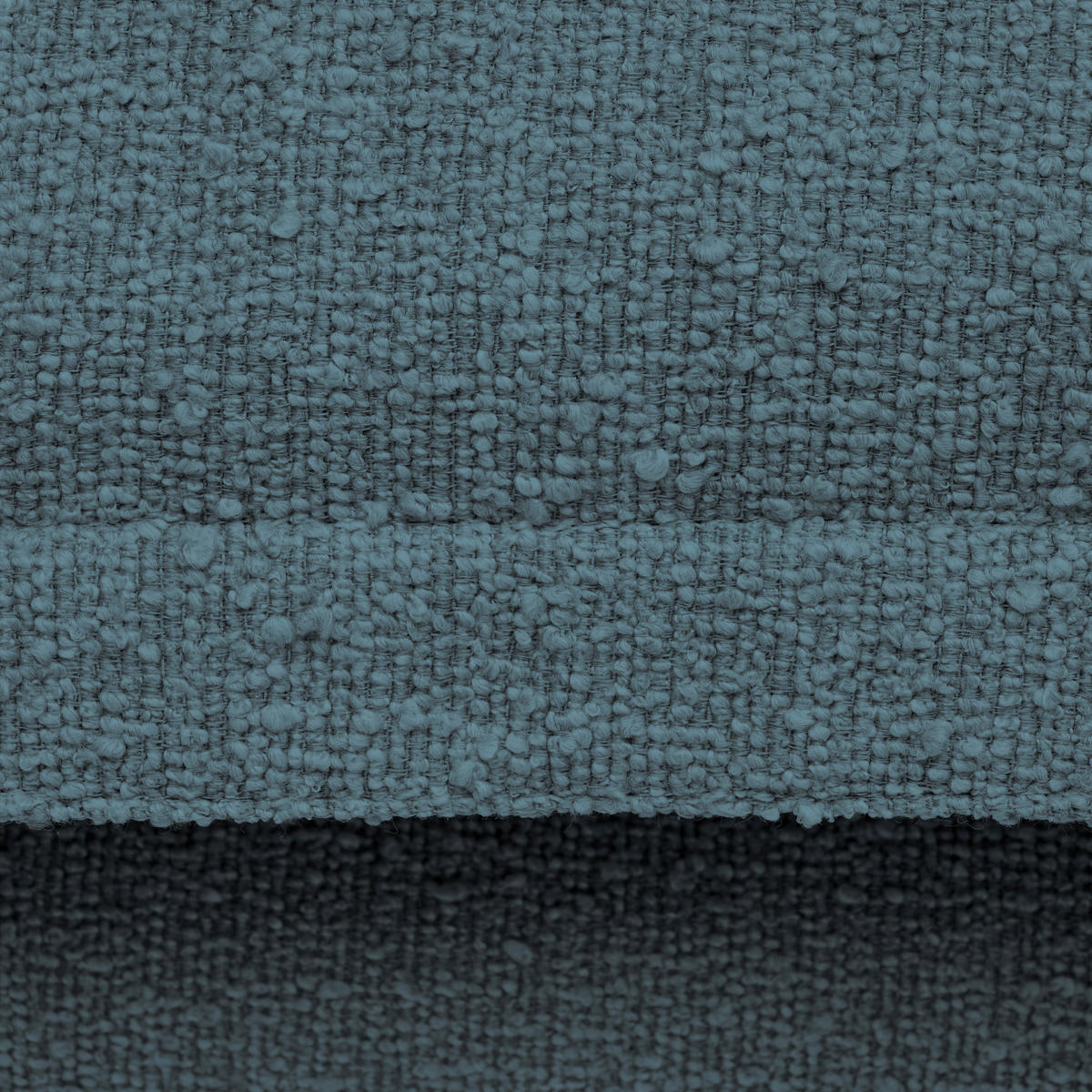 HUSSEN-ECKSOFA in Flachgewebe, Bouclé Blau  - Blau/Schwarz, Trend, Textil/Metall (295/165cm) - Livetastic