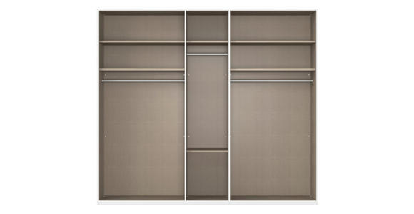 DREHTÜRENSCHRANK 251/223/61 cm,  in Graphitfarben, 5-türig  - Chromfarben/Edelstahlfarben, Basics, Glas/Holzwerkstoff (251/223/61cm) - Novel