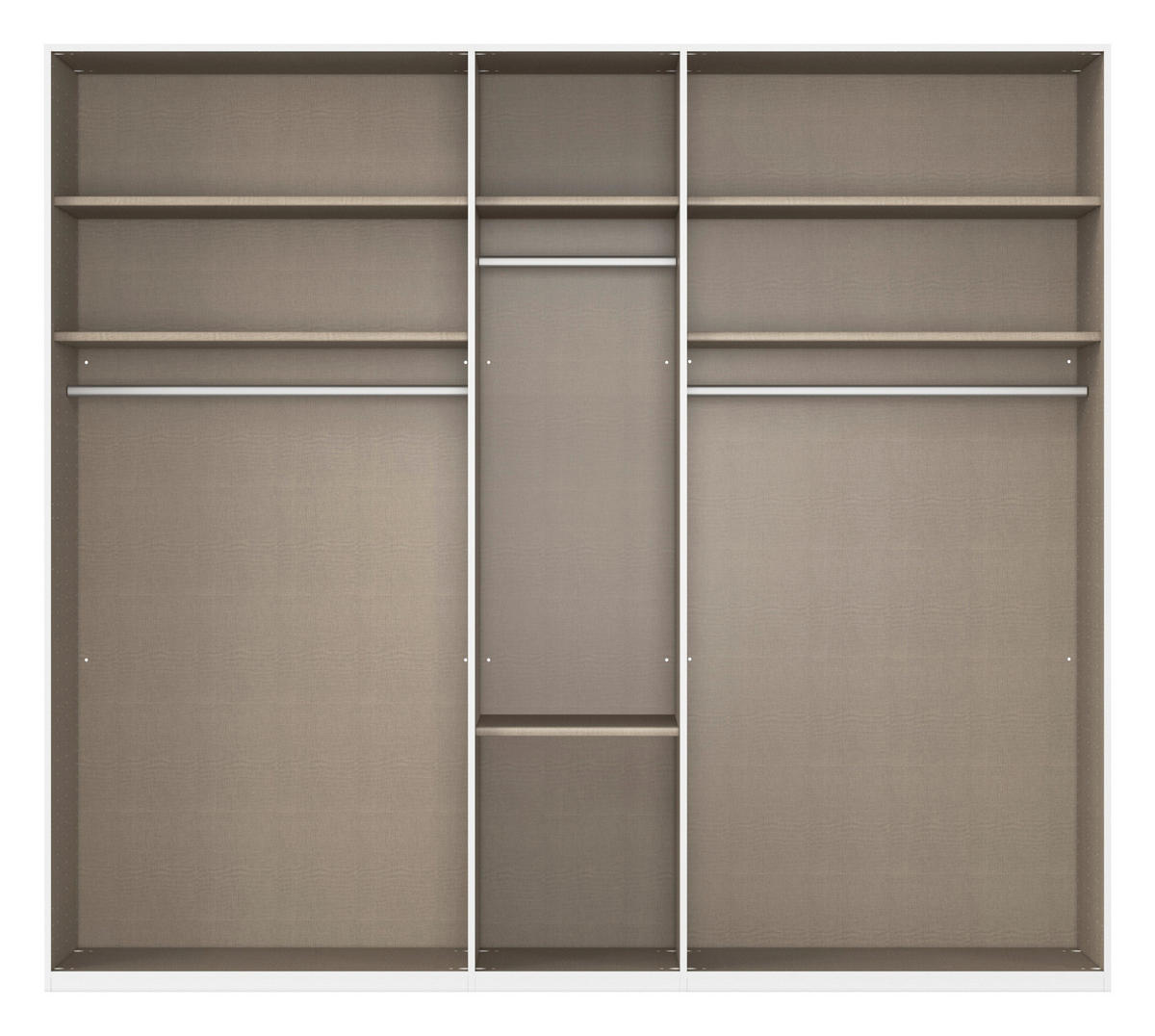 DREHTÜRENSCHRANK 251/223/61 cm,  in Graphitfarben, 5-türig  - Graphitfarben, Basics, Glas/Holzwerkstoff (251/223/61cm) - Novel