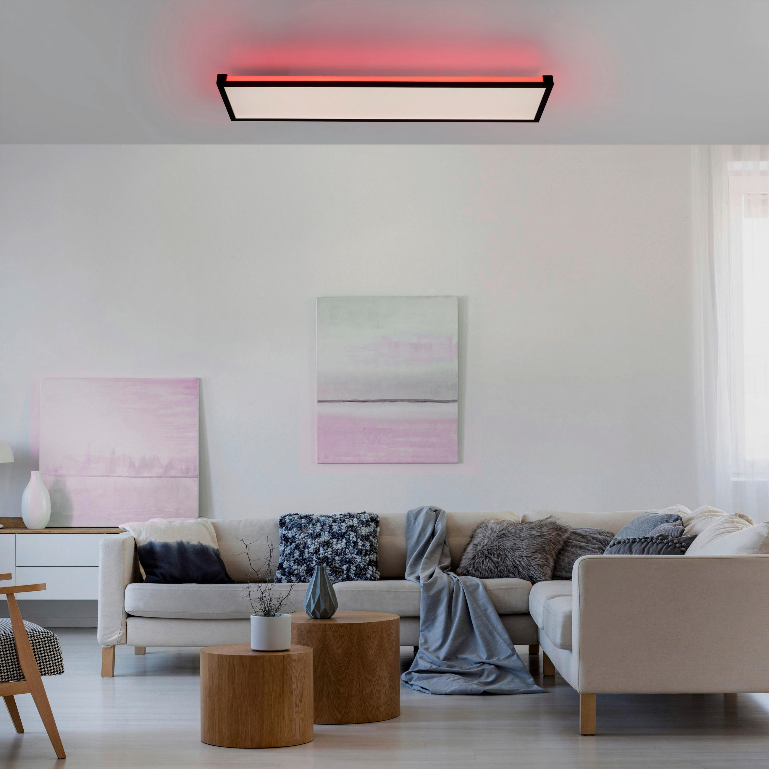 LED-PANEEL 100/25/7,1 cm  - Schwarz, Design, Kunststoff/Metall (100/25/7,1cm)