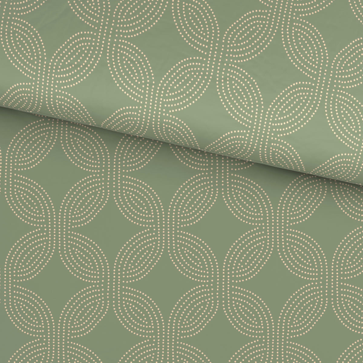 BETTWÄSCHE Satin 140/200 cm  - Salbeigrün/Multicolor, Design, Textil (140/200cm) - Novel