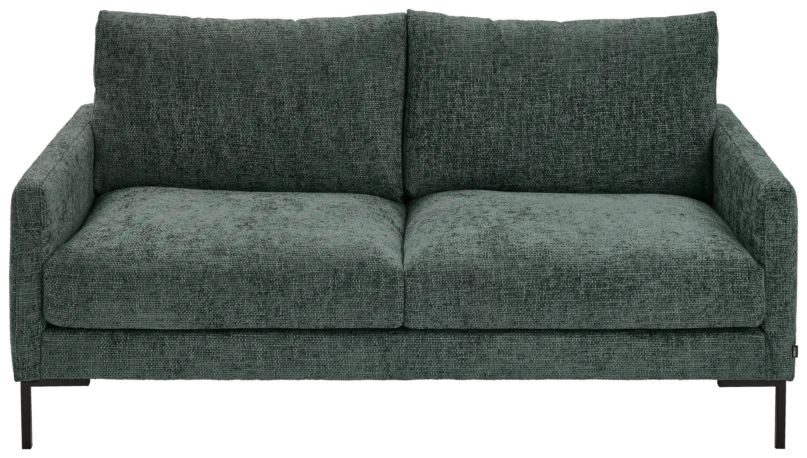 2,5-SITS SOFFA i vävt tyg mörkgrön  - svart/mörkgrön, Klassisk, metall/textil (176/78/90cm) - MID.YOU