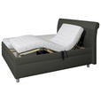 POLSTERBETT Matratze, Lattenrost, Bettkasten, motorische Verstellbarkeit Grau 180/200 cm  - Silberfarben/Weiß, KONVENTIONELL, Holz/Textil (180/200cm) - Esposa