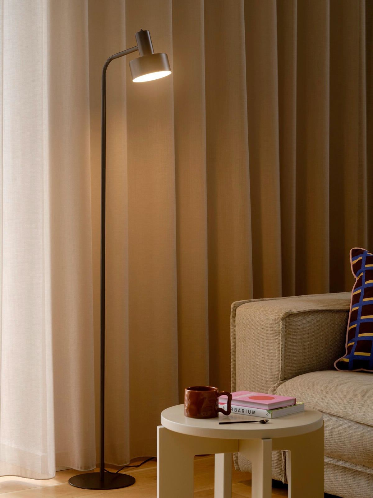 STEHLEUCHTE 22/12,5/160 cm    - Schwarz, KONVENTIONELL, Metall (22/12,5/160cm) - Nordlux