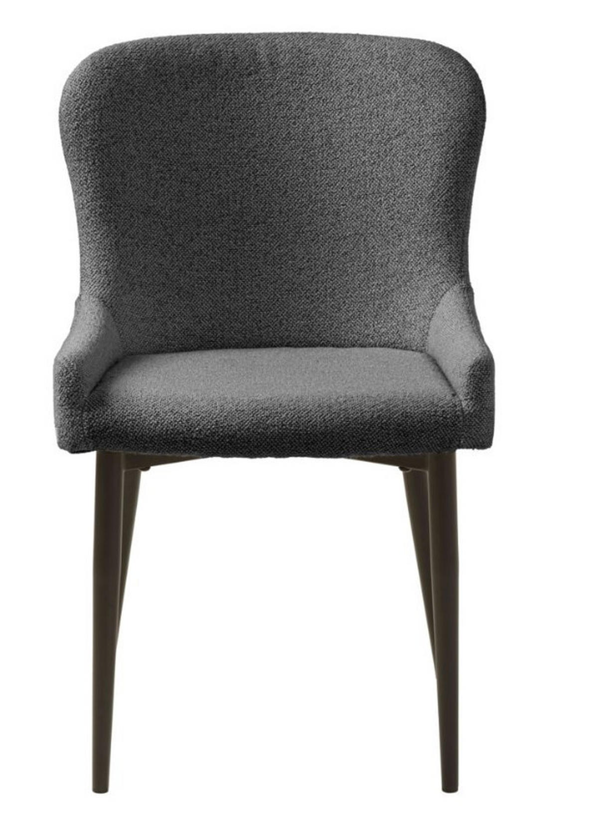 STOL MED ARMSTÖD bouclé  - mörkgrå/svart, Design, metall/textil (52/82/60cm) - Best Price