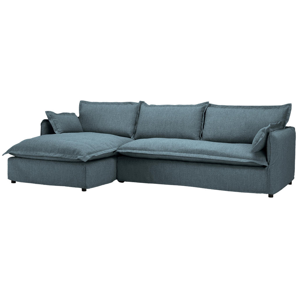 Thumbnail - Livetastic Hussen-Ecksofa, Blau, Textil, 3-Sitzer, Füllung: Schaumstoff, Polyester, Ottomane links, L-Form, 295x165 cm, ...