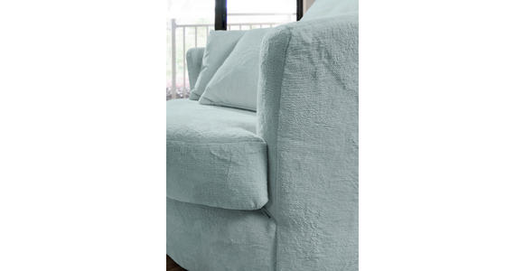 SESSEL in Plüsch Mintgrün  - Schwarz/Mintgrün, KONVENTIONELL, Textil/Metall (115/72/115cm) - Carryhome