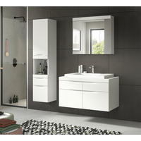 BADEZIMMER 4-teilig  in 153 cm  - Weiß, Trend, Glas/Holzwerkstoff (153cm) - MID.YOU