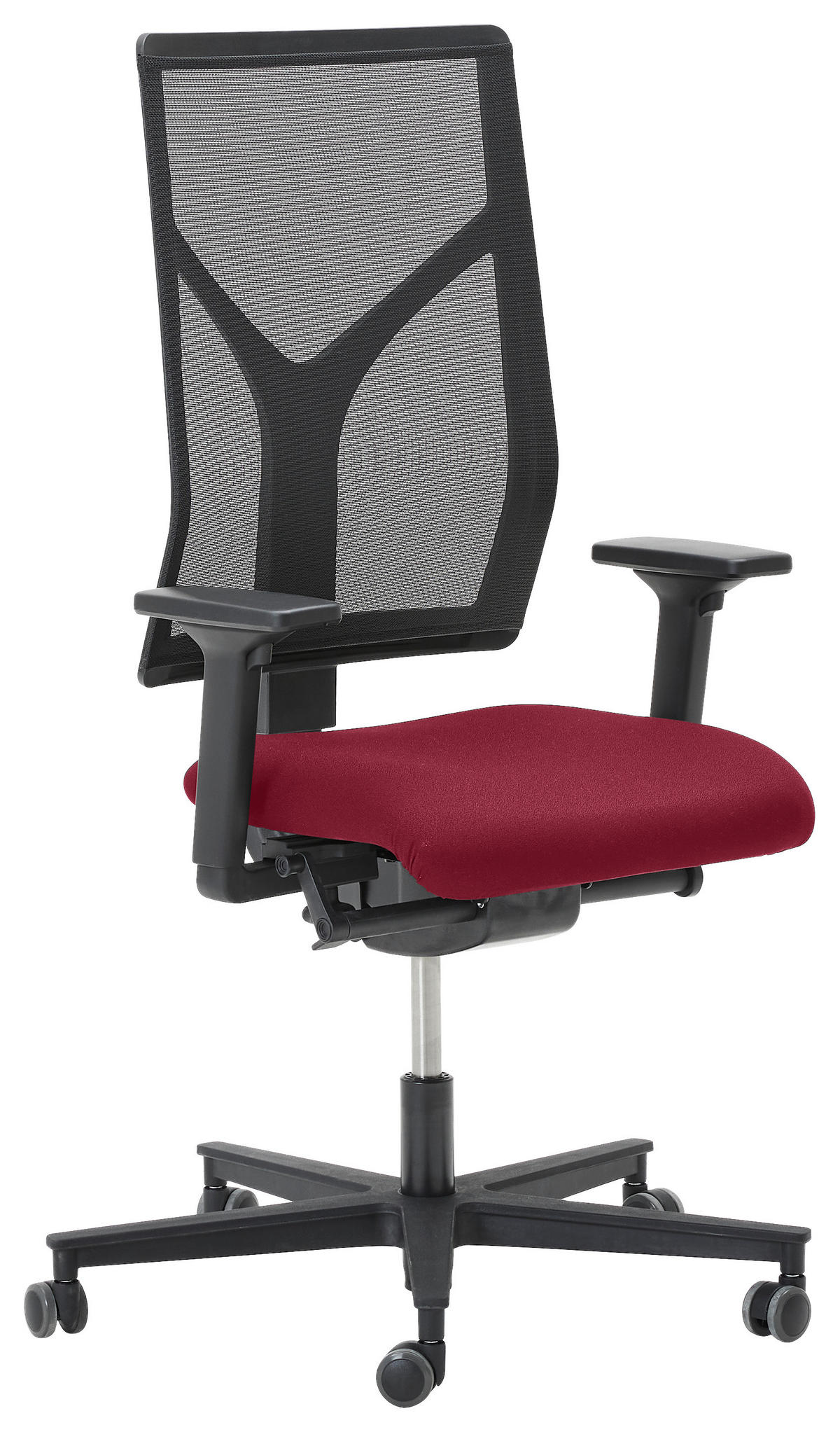 DREHSTUHL Bordeaux  - Bordeaux/Schwarz, KONVENTIONELL, Kunststoff/Textil (63/105/46cm) - Dieter Knoll