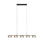 LED-HÄNGELEUCHTE 119/15/150 cm  - Grau Hochglanz, Design, Glas/Kunststoff (119/15/150cm) - Dieter Knoll