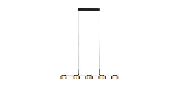 LED-HÄNGELEUCHTE 119/15/150 cm  - Grau Hochglanz, Design, Glas/Kunststoff (119/15/150cm) - Dieter Knoll
