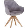 ARMLEHNSTUHL  in Velours  - Schlammfarben/Eichefarben, Design, Holz/Textil (60/83/65cm) - home24