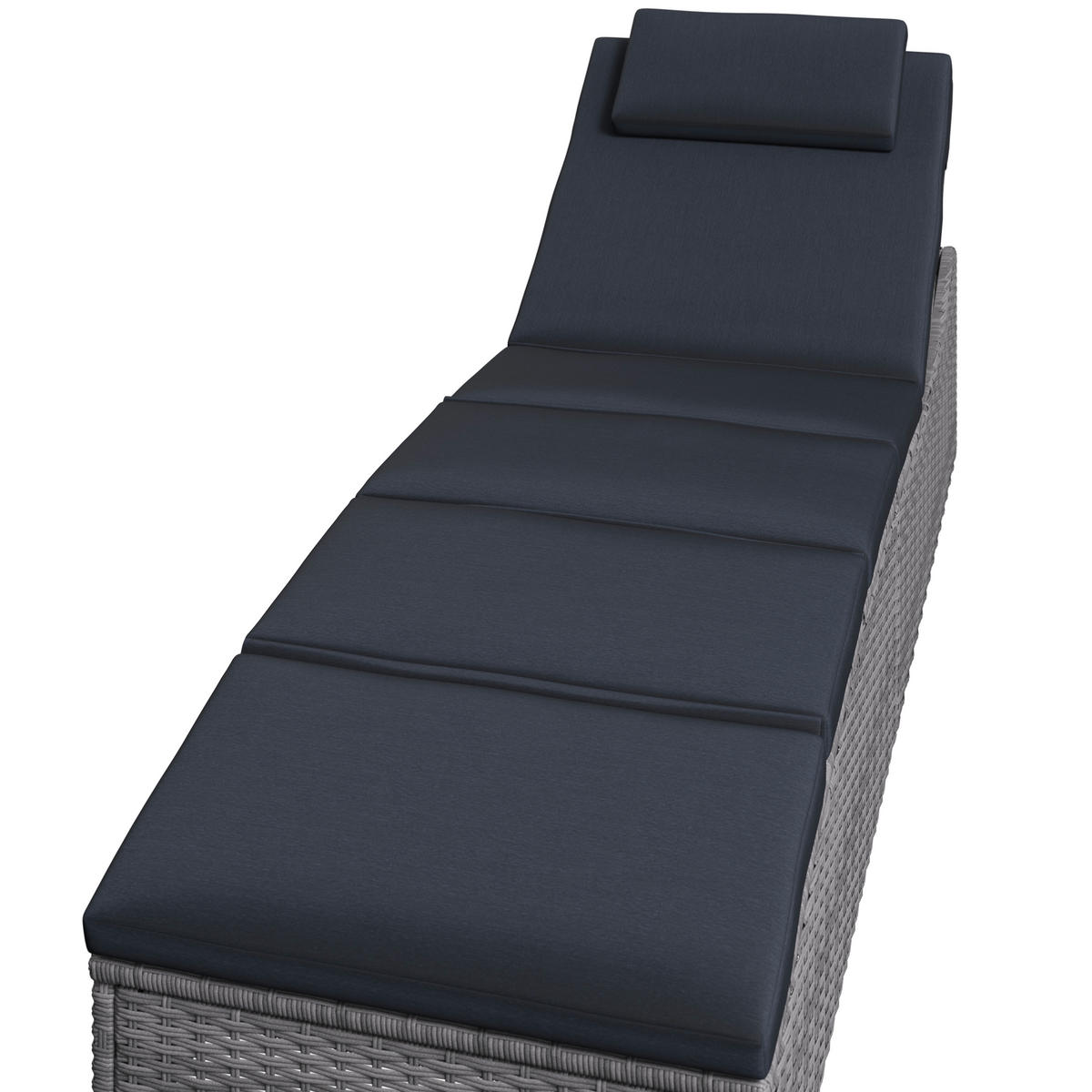 GARTENLIEGE 190/80/60 cm  - Grau, MODERN, Kunststoff/Textil (190/80/60cm) - Ambia Garden