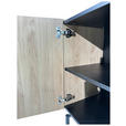 SIDEBOARD LINO in 150/75/40 cm - Eichefarben/Schwarz, Design, Holzwerkstoff/Metall (150/75/40cm) - Xora