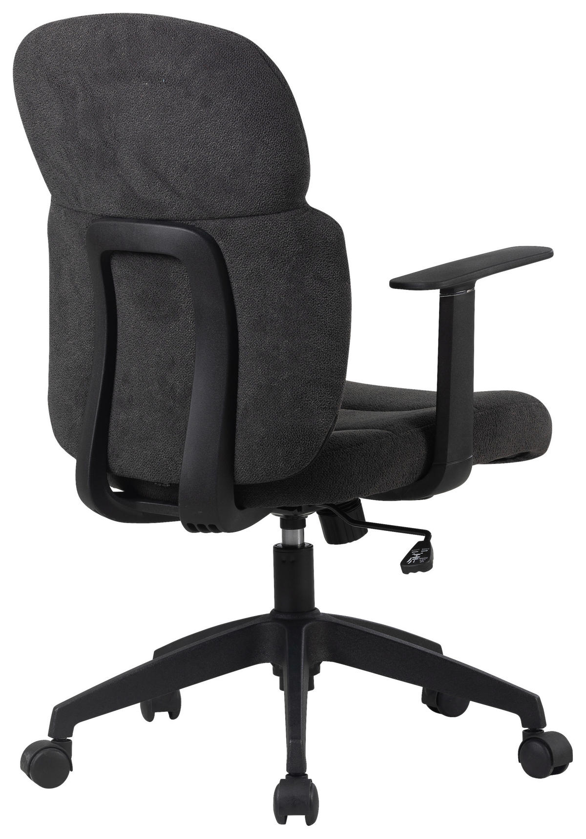 OTOČNÁ ŽIDLE, tkaná látka, černá - černá, Design, textil/plast (60/93,5-101/57cm) - Modante