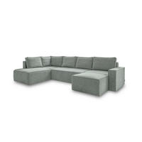 SJEDEĆA GARNITURA tekstil  zelena   - bijela/siva, Design, tekstil/plastika (194/322/156cm) - MID.YOU