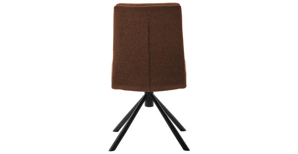 STUHL in Stahl Webstoff Metall, Textil - Rostfarben/Schwarz, Design, Textil/Metall (47/90/64cm) - Dieter Knoll
