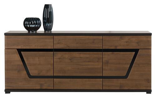 COMODĂ 176/74/40 cm - culoare lemn de nuc, Basics, plastic/material pe bază de lemn (176/74/40cm) - Venda
