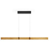 LED-HÄNGELEUCHTE 130/4/55-150 cm  - Silberfarben/Braun, Natur, Holz/Kunststoff (130/4/55-150cm) - Herzblut