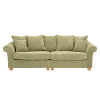 BIG SOFFA i manchester ljusgrön  - ljusgrön/ekfärgad, Lifestyle, trä/textil (264/70/111cm) - Livetastic