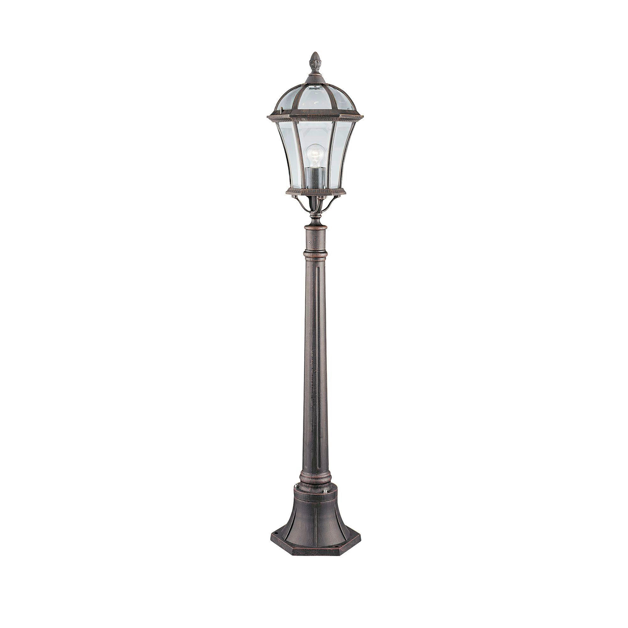 WEGELEUCHTE Capri 23/23/140 cm  - Rostfarben/Hellgrau, Design, Glas/Kunststoff (23/23/140cm)