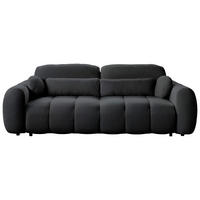 SCHLAFSOFA  mit Webstoff Graugrün  - Schwarz/Graugrün, KONVENTIONELL, Kunststoff/Textil (262/93/117cm) - Carryhome