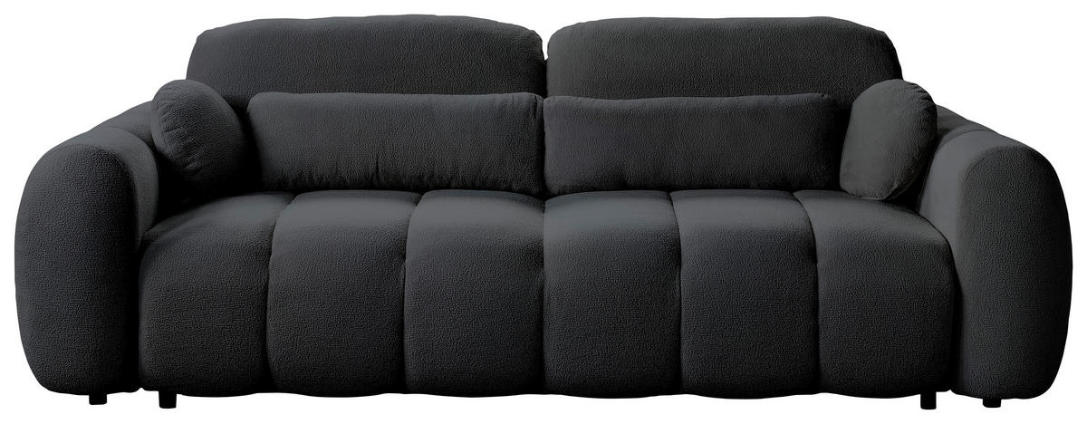 SCHLAFSOFA  mit Webstoff Graugrün  - Schwarz/Graugrün, KONVENTIONELL, Kunststoff/Textil (262/93/117cm) - Carryhome