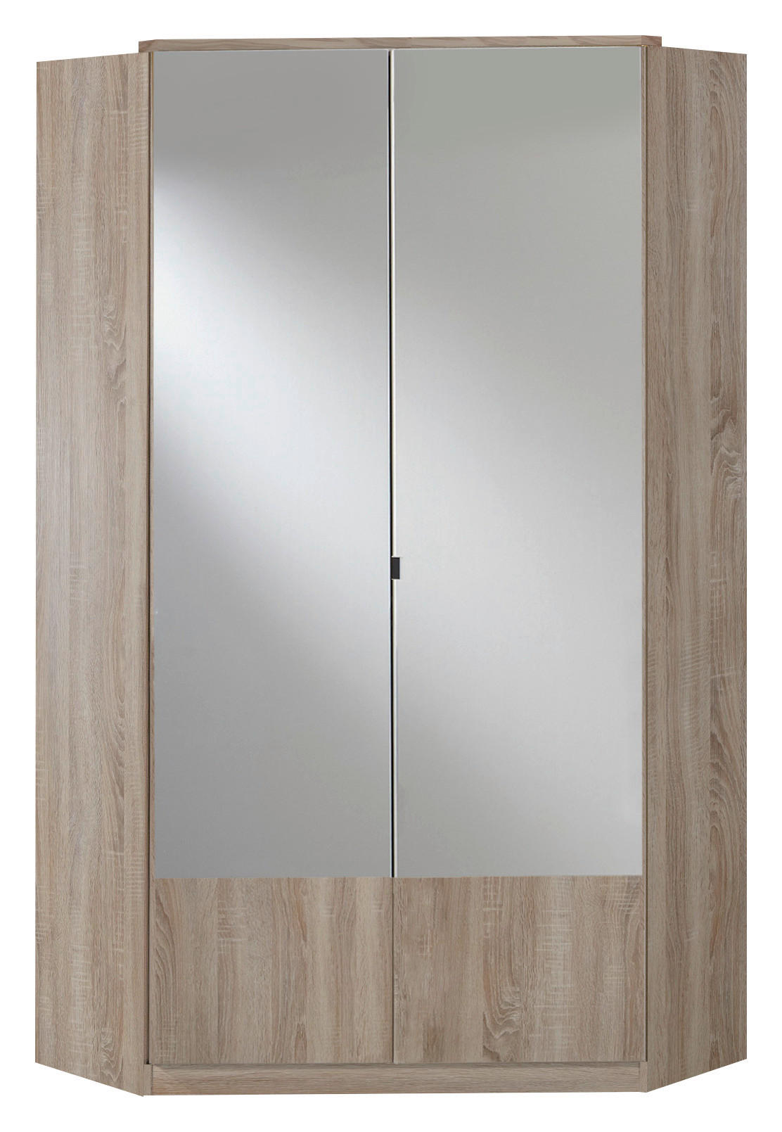 ECKSCHRANK 95/199/95 cm  - Eichefarben/Alufarben, Konventionell, Glas/Holzwerkstoff (95/199/95cm) - MID.YOU