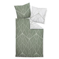 WENDEBETTWÄSCHE J.D. Makosatin 135/200 cm  - Jadegrün, Design, Textil (135/200cm) - Janine