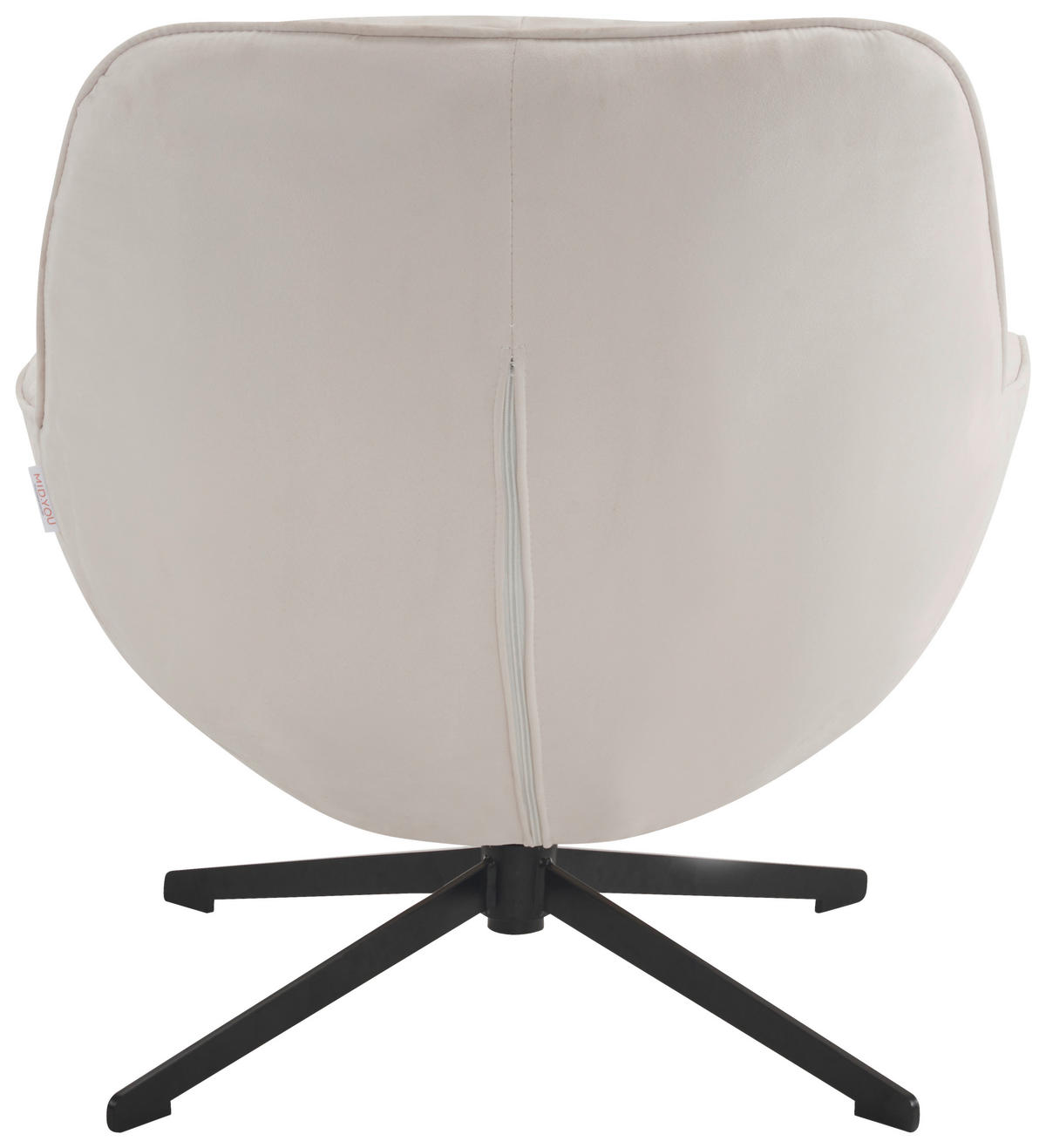 SESSEL Mikrofaser Creme    - Creme/Schwarz, MODERN, Textil/Metall (74/79/76cm) - MID.YOU