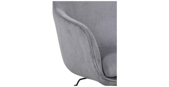 DREHSTUHL Cord Dunkelgrau - Dunkelgrau/Schwarz, Design, Kunststoff/Textil (63/95/71cm) - Novel