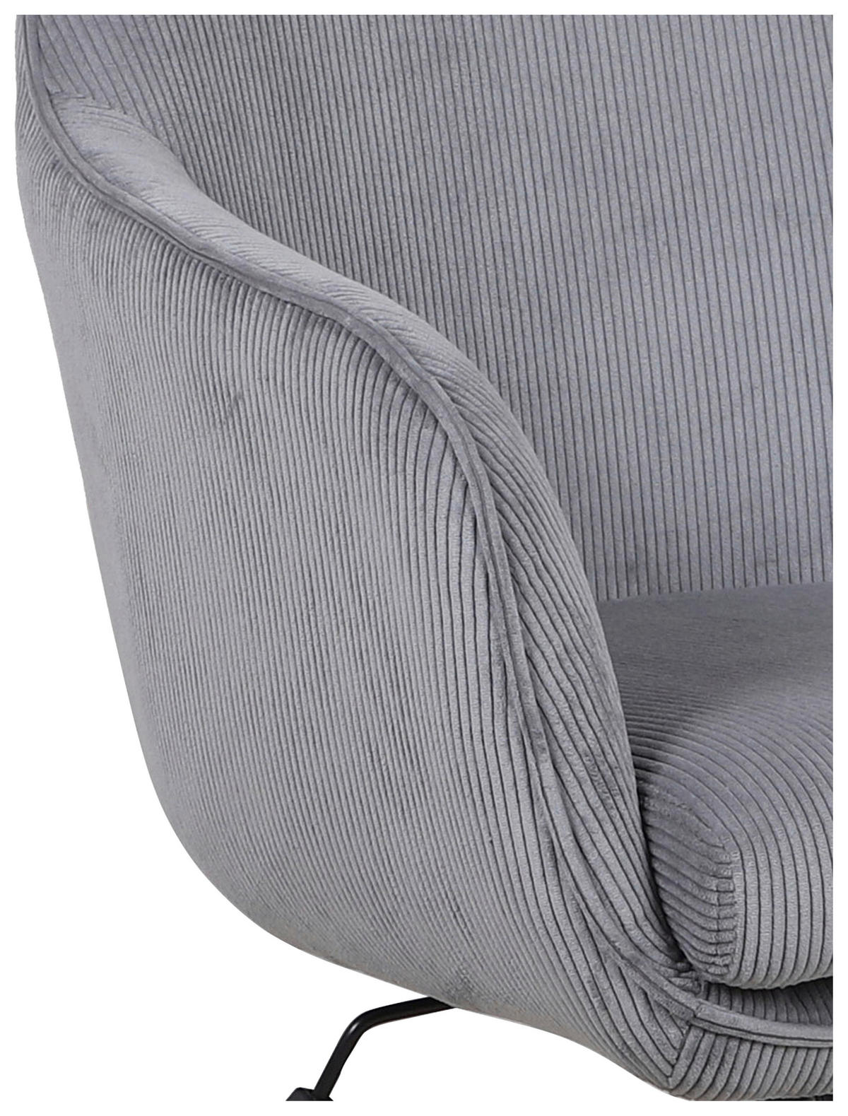 SCAUN ROTATIV  catifea raiată gri închis  - gri închis/negru, Design, plastic/metal (63/95/71cm) - Novel