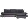 ECKSOFA Hellgrau, Grau Webstoff  - Chromfarben/Dunkelgrau, Design, Kunststoff/Textil (302/187cm) - Carryhome