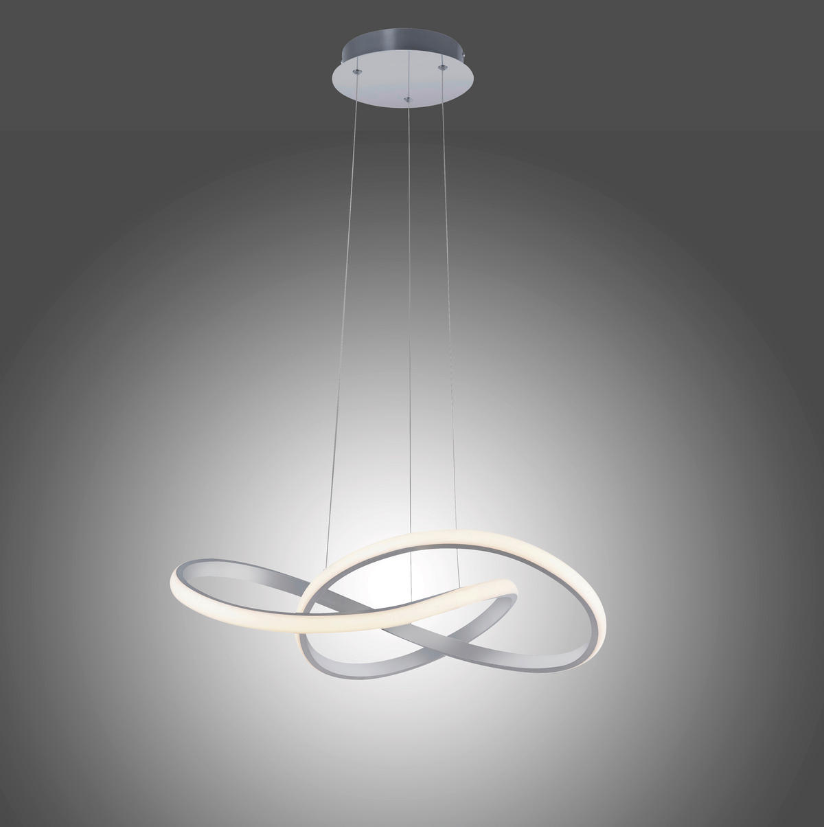 LED-HÄNGELEUCHTE 57/120 cm  - Alufarben, Design, Metall (57/120cm)