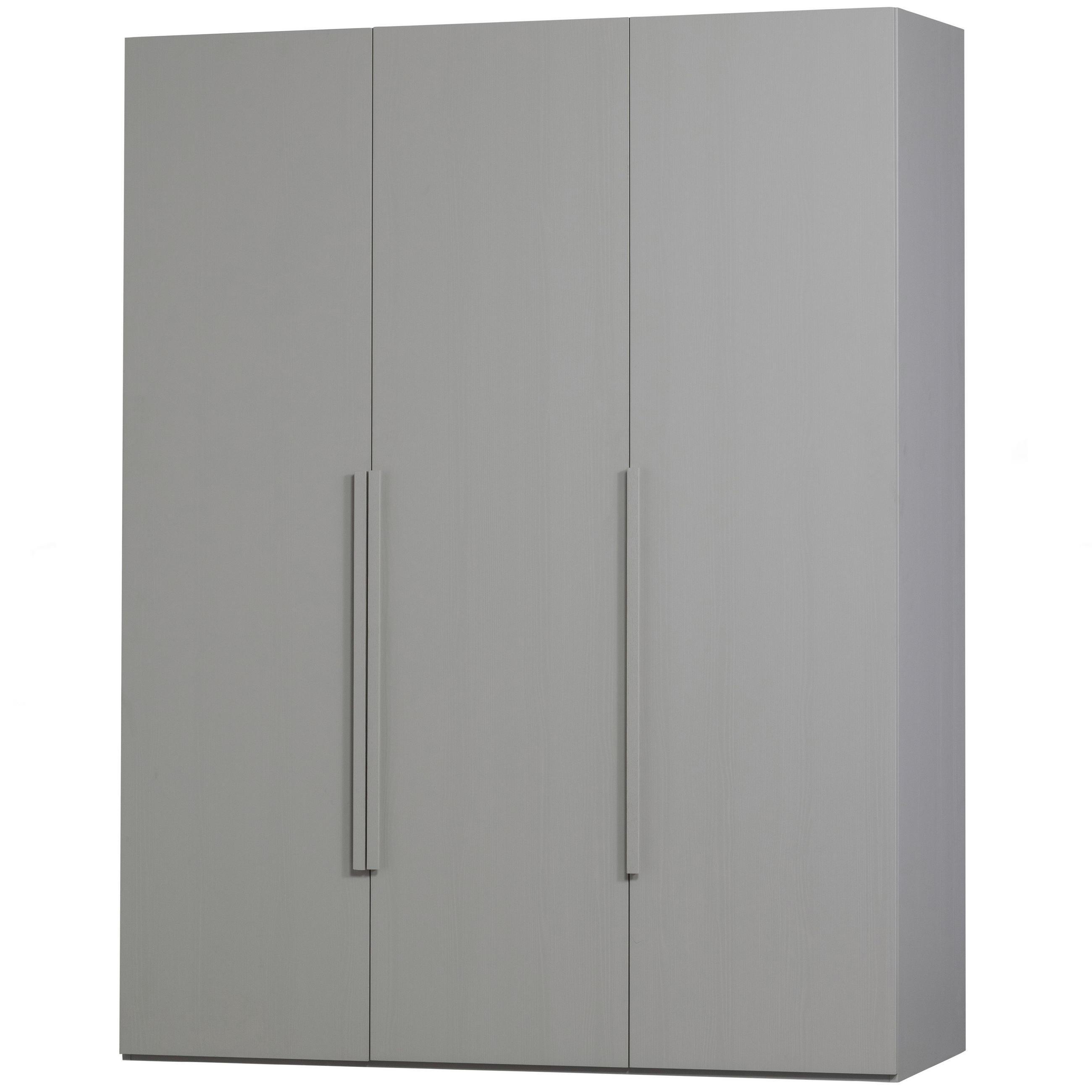 DREHTÜRENSCHRANK 165/210/58 cm 3-türig Grau  - Walnussfarben/Grau, Design, Holz (165/210/58cm) - Livetastic