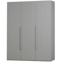 DREHTÜRENSCHRANK 165/210/58 cm 3-türig Grau  - Walnussfarben/Grau, Design, Holz (165/210/58cm) - Livetastic